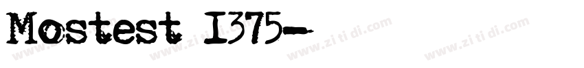 Mostest 1375字体转换